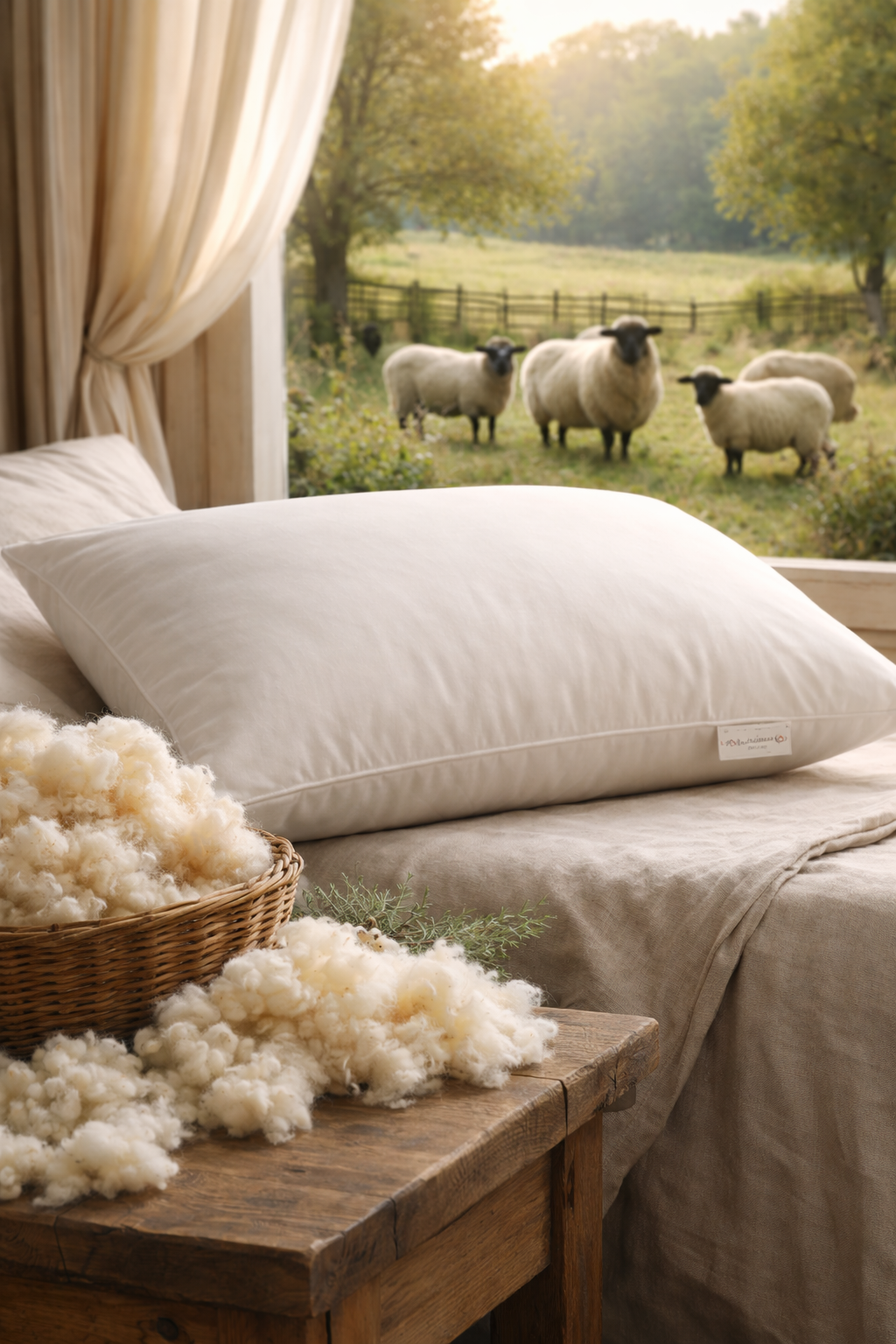 Oreillers en laine de mouton Suffolk