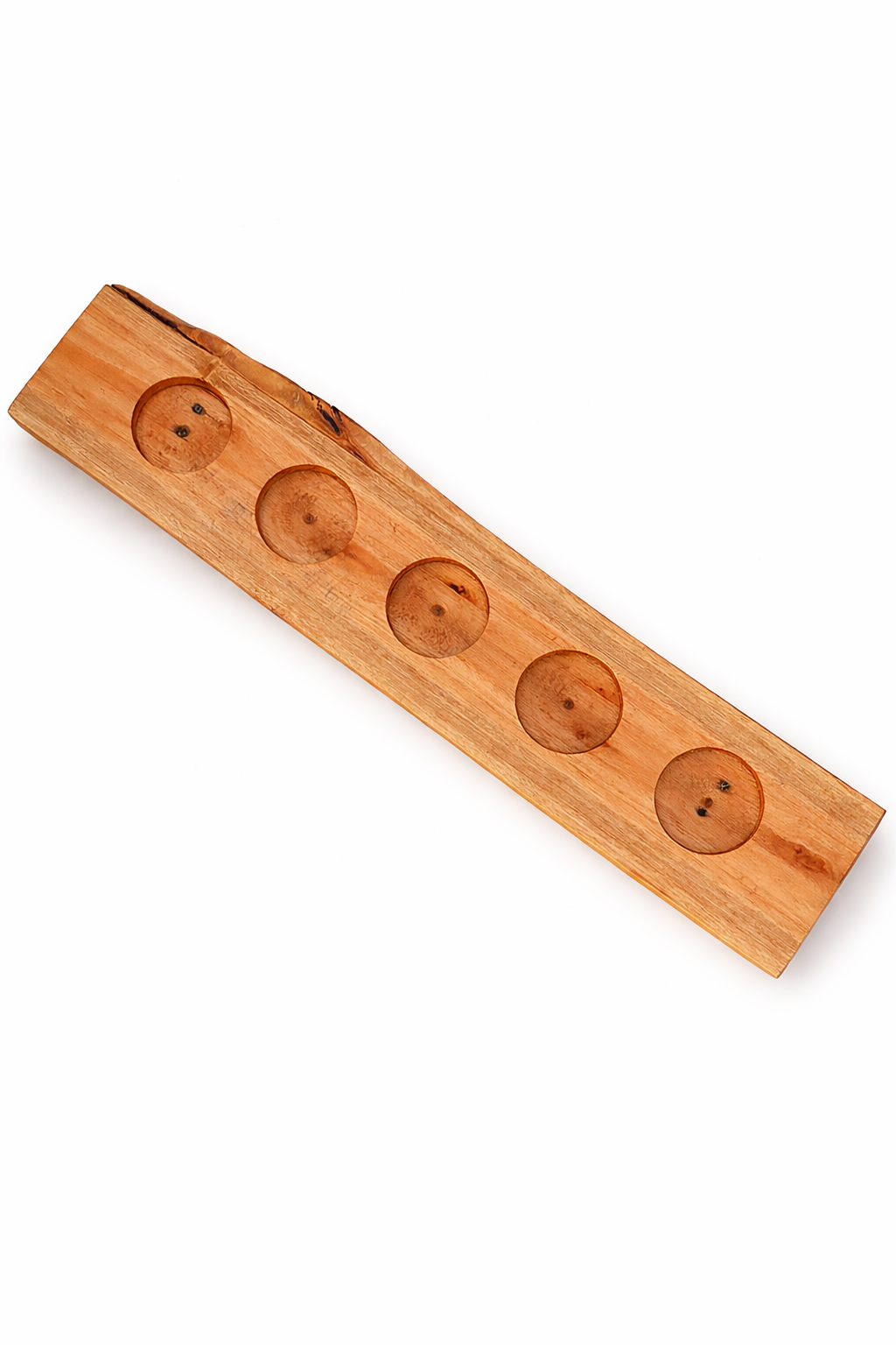 Rubberwood chandelier – handmade in Quebec / 3 or 5 candles