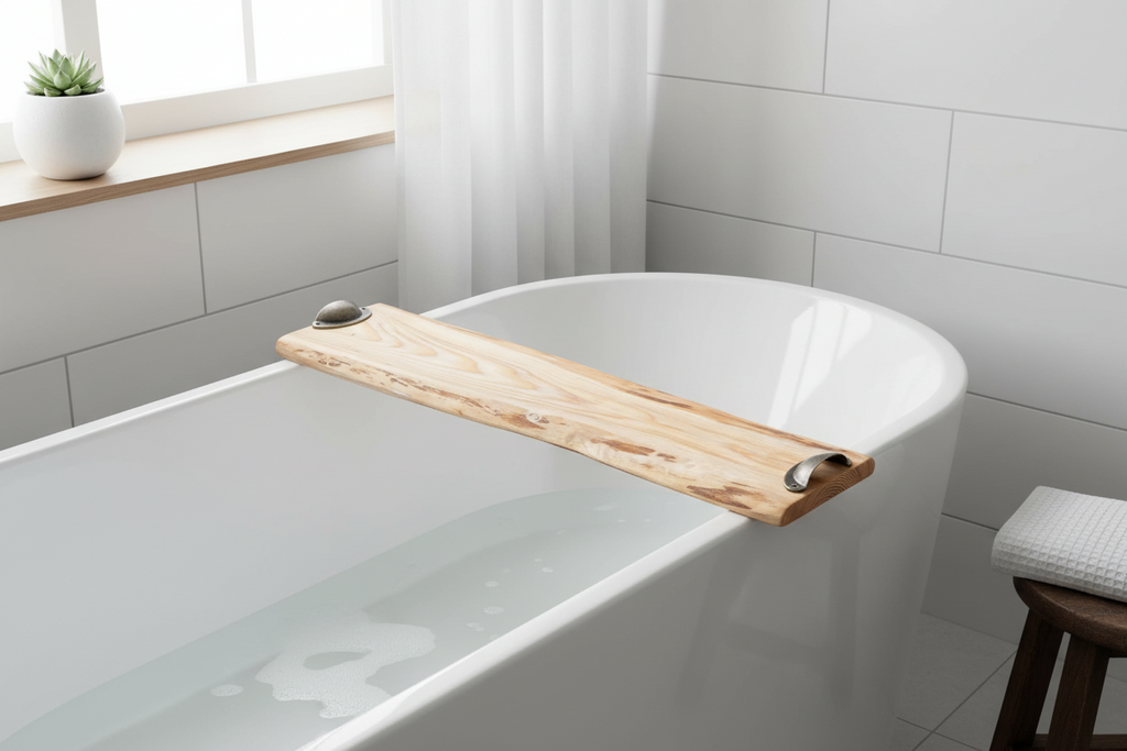 Planche de service en bois - plateau de charcuterie artisanal – 62 cm x 17 cm - WoolWood Dream