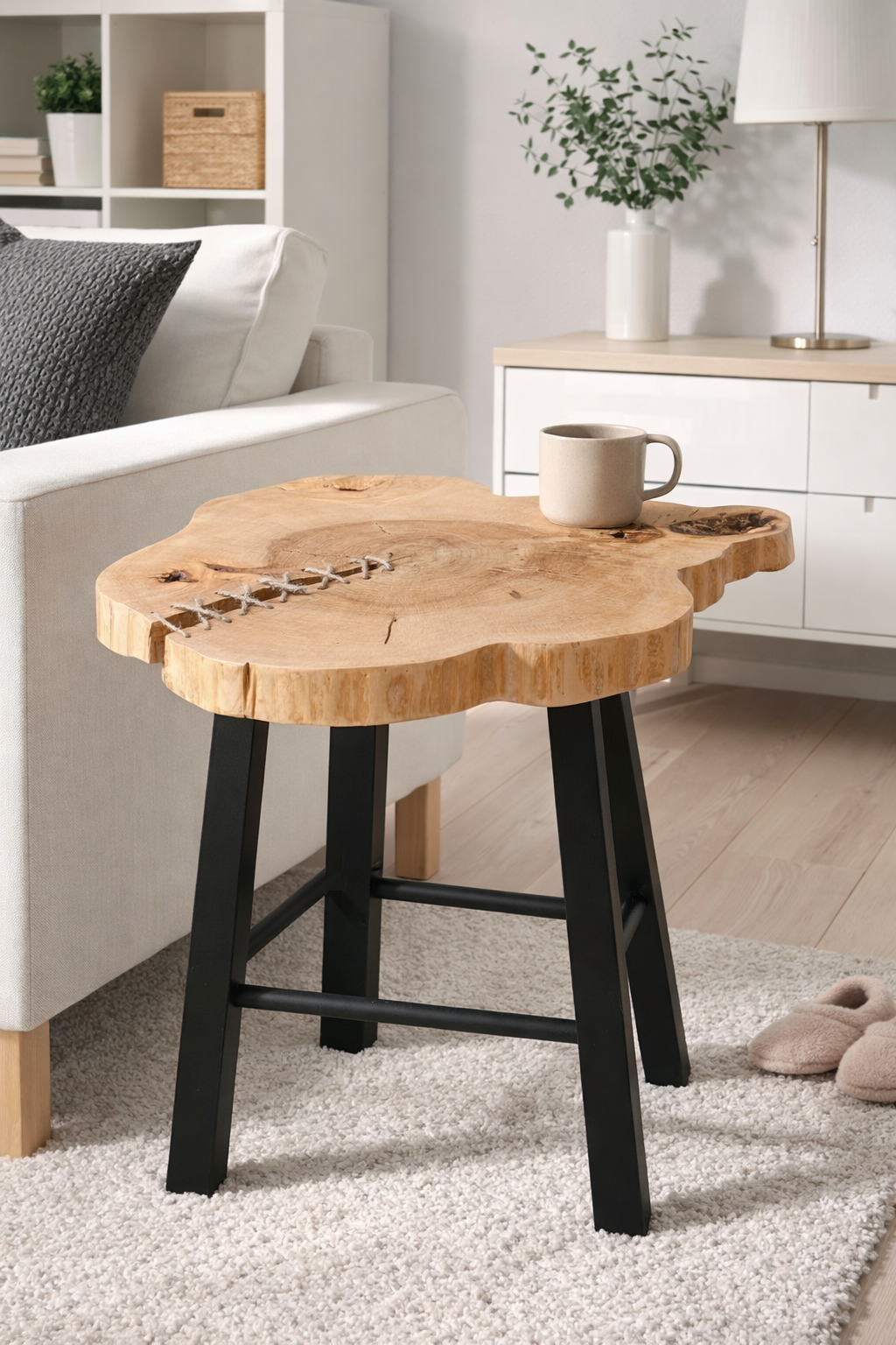 Handcrafted solid wood side tables – unique pieces