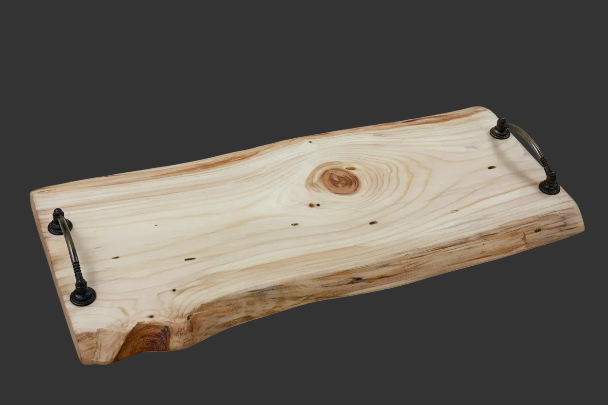 Planche de service en bois - plateau de charcuterie artisanal – 52 cm x 23 cm - WoolWood Dream