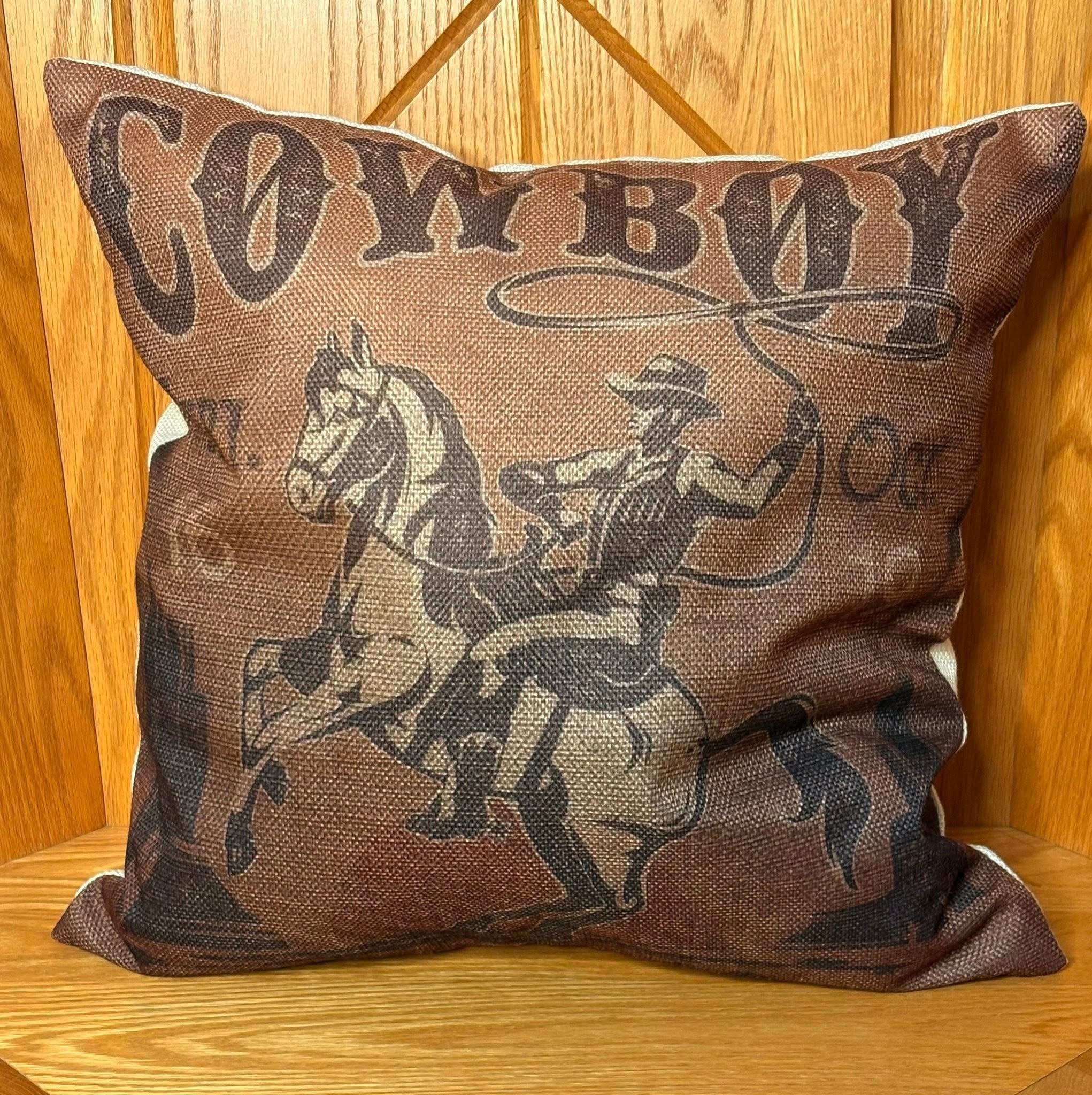 Coussin en laine de mouton naturel– décoratif country western 45 cm x 45 cm – WoolWood Dream