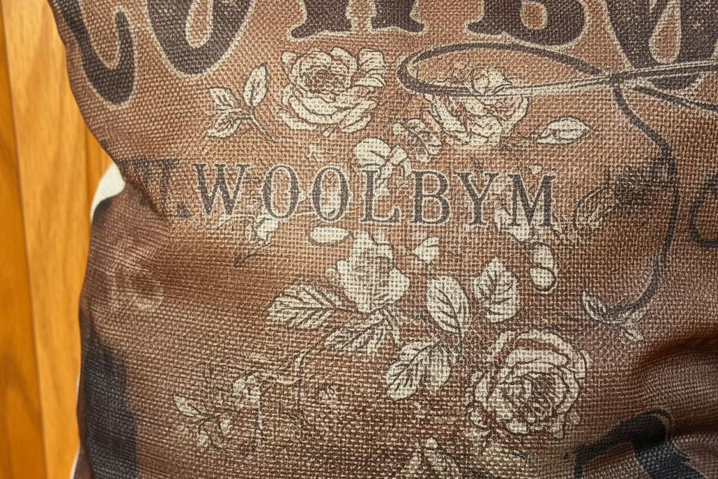 Coussin en laine de mouton naturel– décoratif country western 45 cm x 45 cm – WoolWood Dream