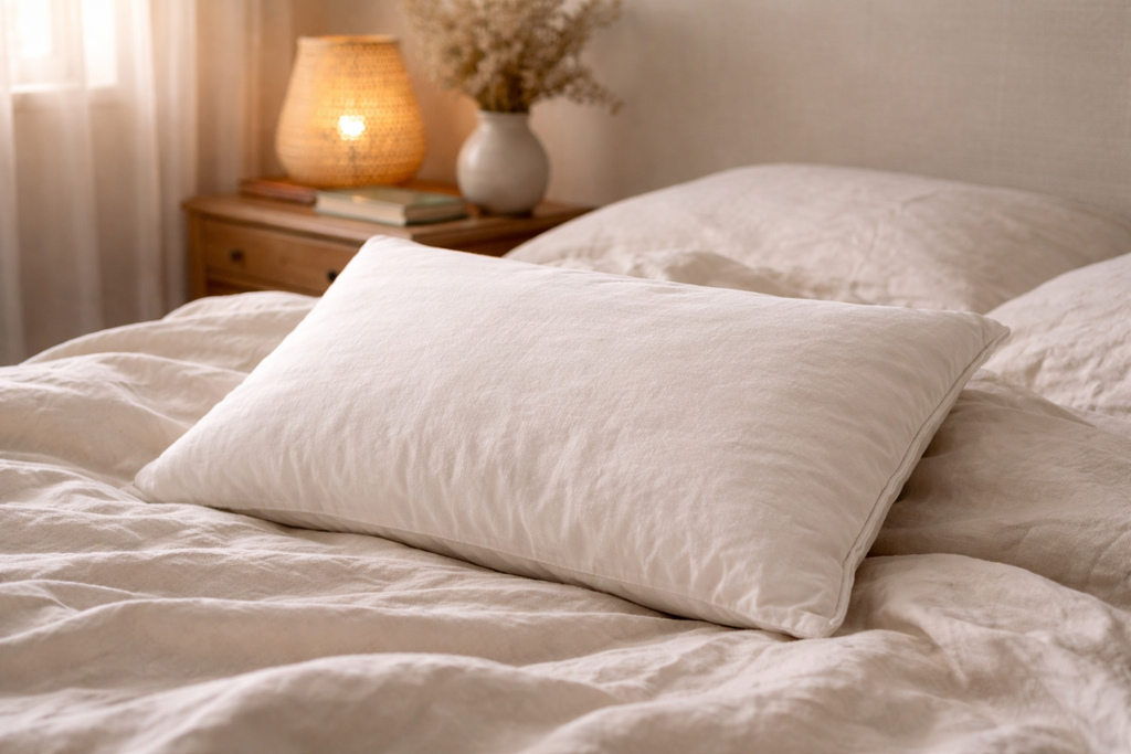 Oreiller en laine de mouton naturelle ajustable – respirant – wool pillow – Québec | WoolWood Dream