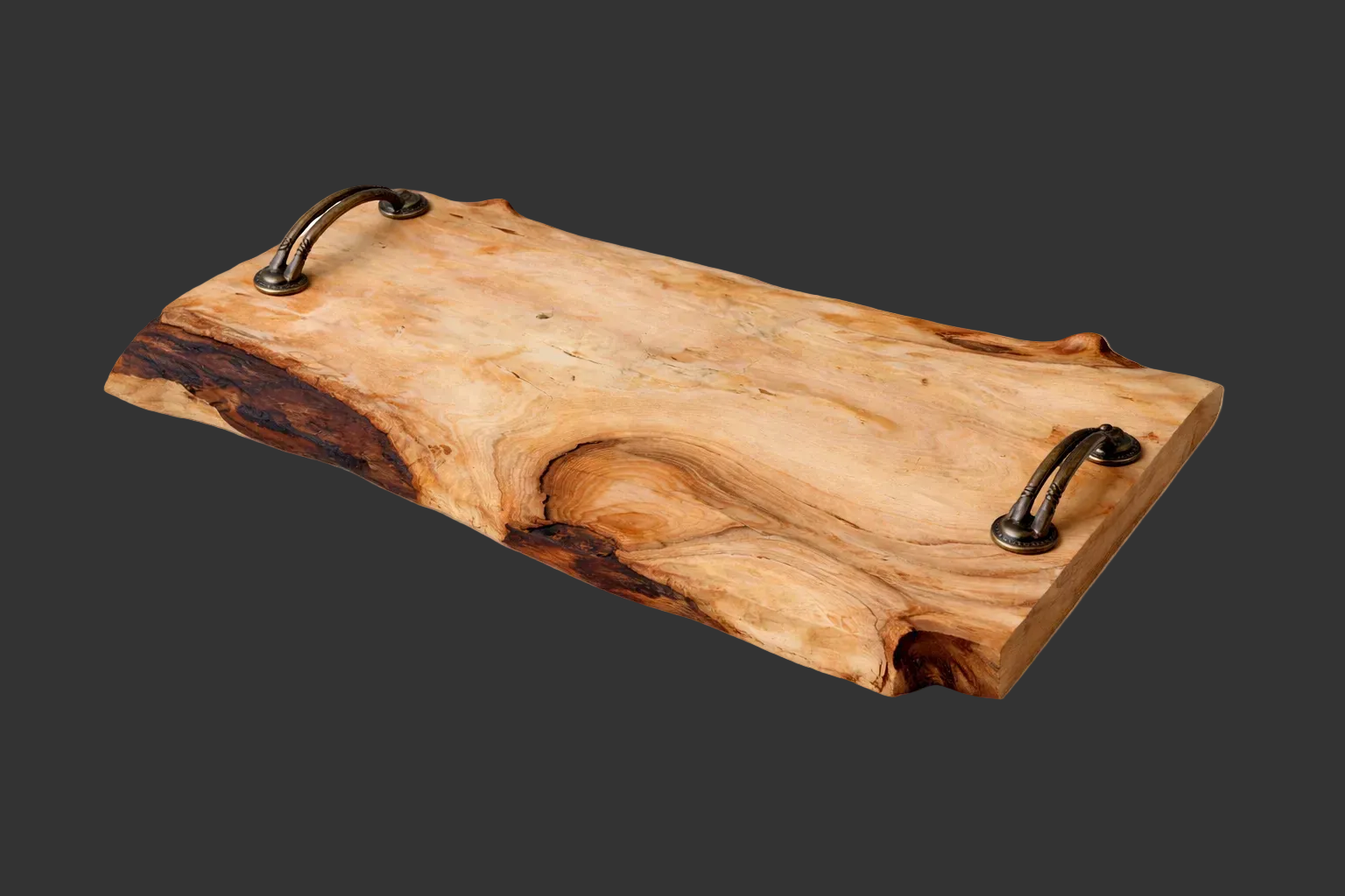 Planche de service en bois - plateau de charcuterie artisanal – 45.5 cm x 23 cm - WoolWood Dream