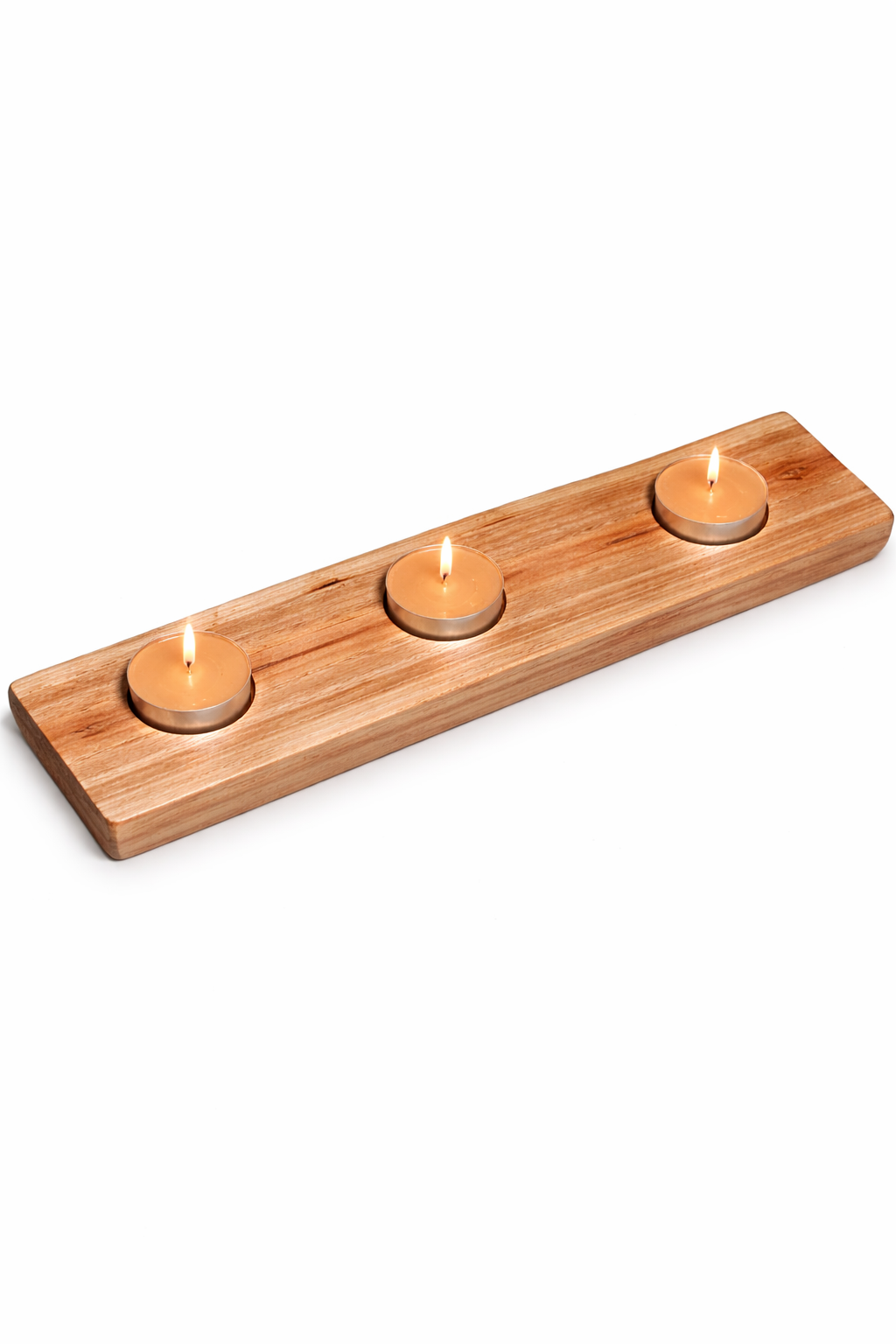 Rubberwood chandelier – handmade in Quebec / 3 or 5 candles