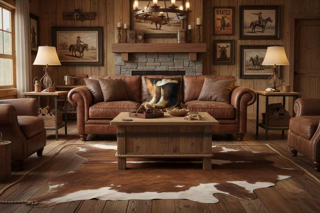 Coussin en laine de mouton naturel – décoratif country western 45 cm x 45 cm – WoolWood Dream