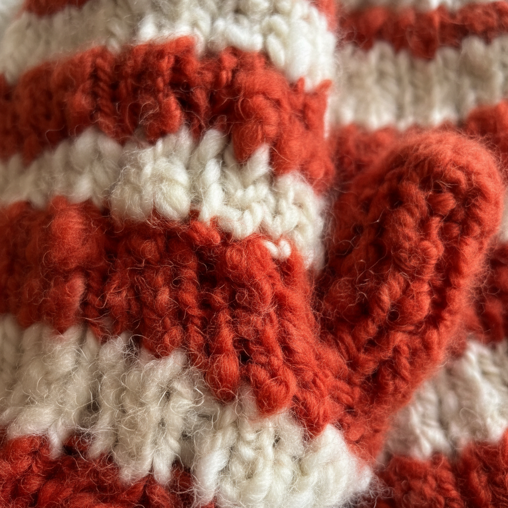 Mitaines en laine filée à la main -  artisanales naturelles 22 cm x 10 cm / WoolWood Dream