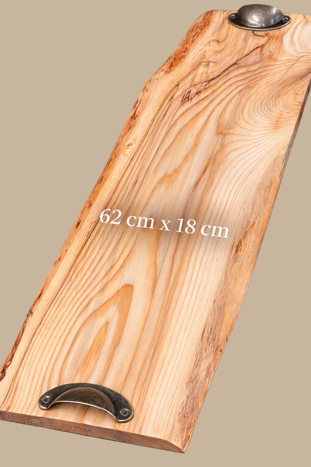 Planche de service en bois - plateau de charcuterie artisanal – 62 cm x 18 cm - WoolWood Dream