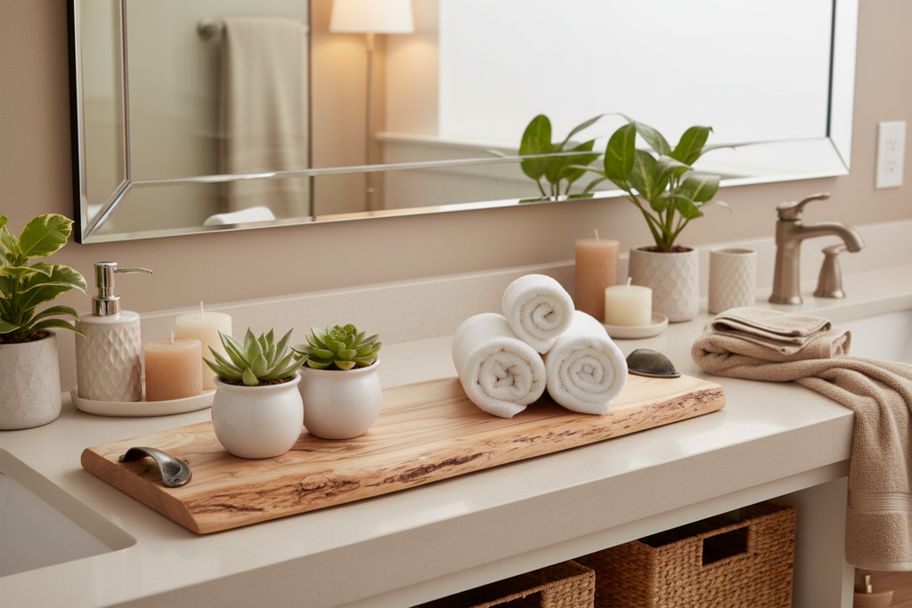 Planche de service en bois - plateau de charcuterie artisanal – 62 cm x 18 cm - WoolWood Dream