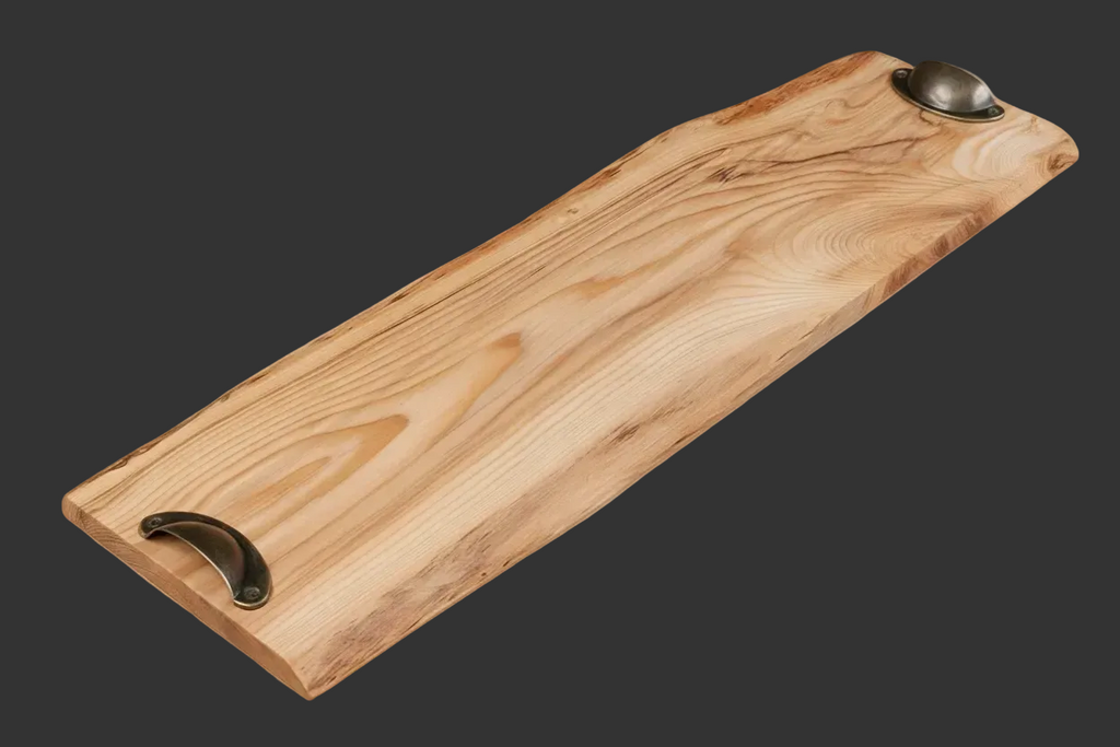 Planche de service en bois - plateau de charcuterie artisanal – 62 cm x 18 cm - WoolWood Dream