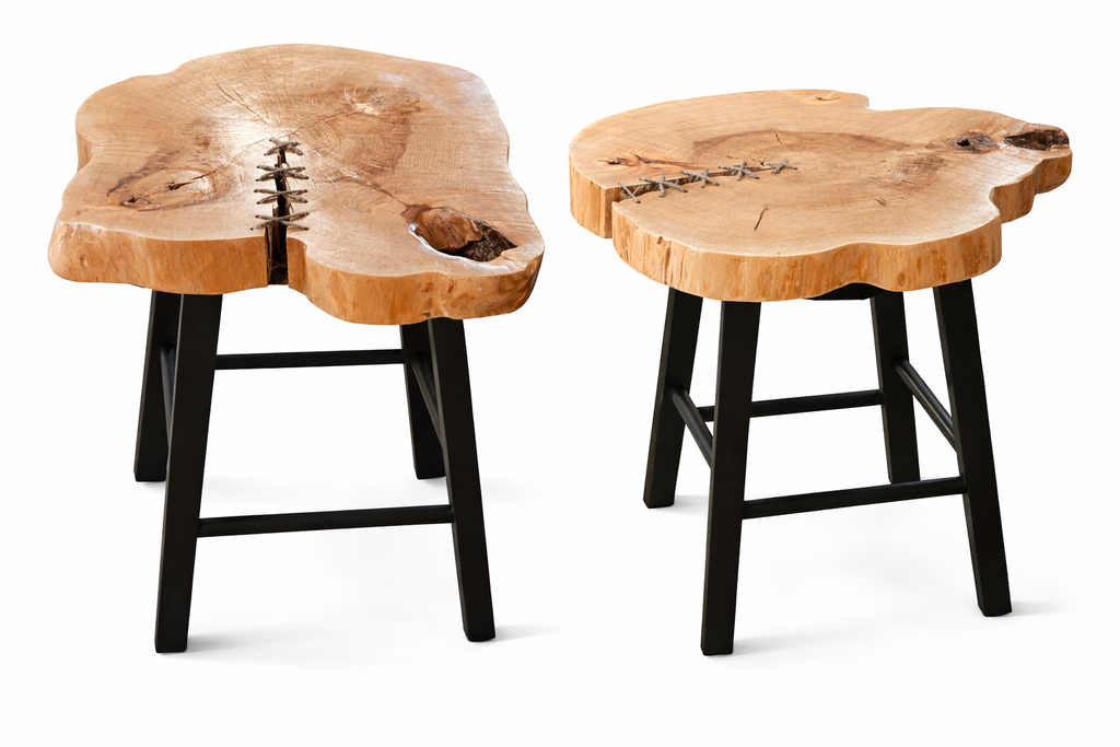 Handcrafted solid wood side tables – unique pieces