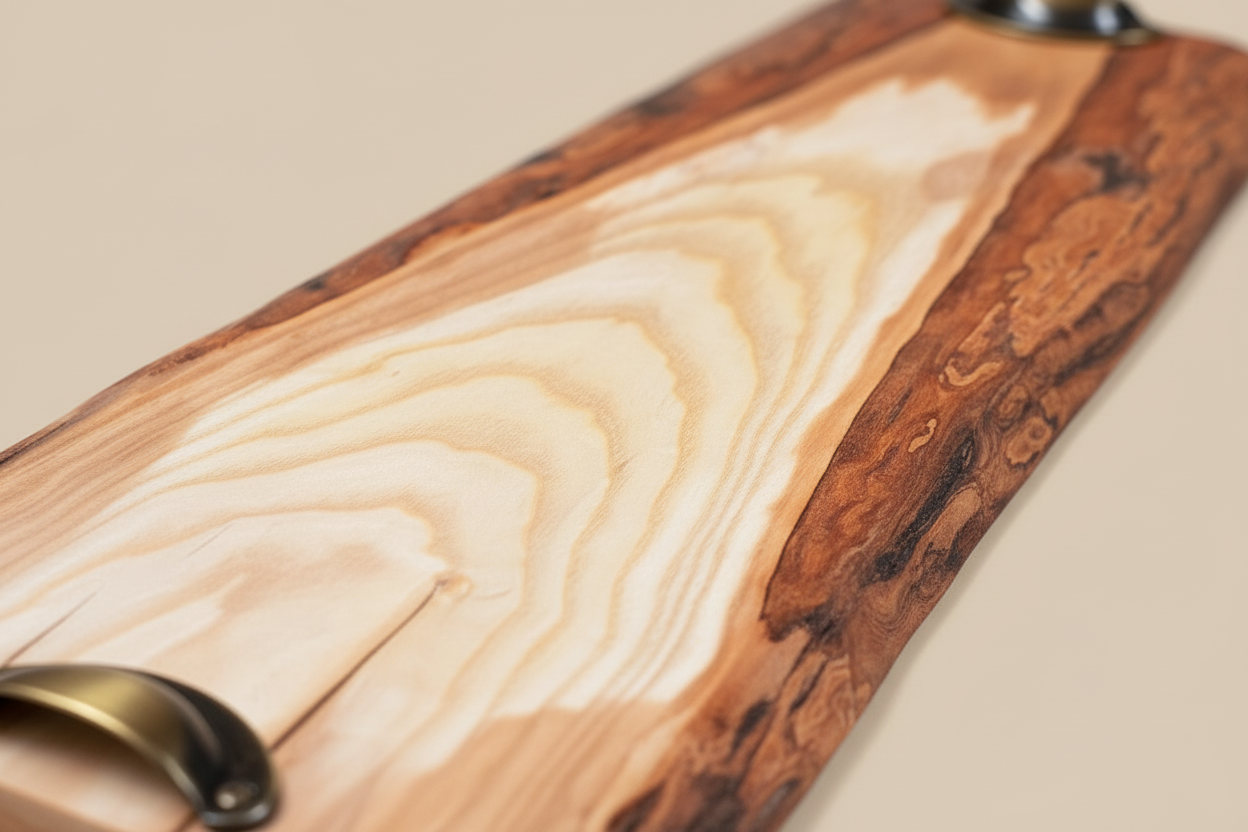 Planche de service en bois - plateau de charcuterie artisanal – 70 cm x 23 cm - WoolWood Dream
