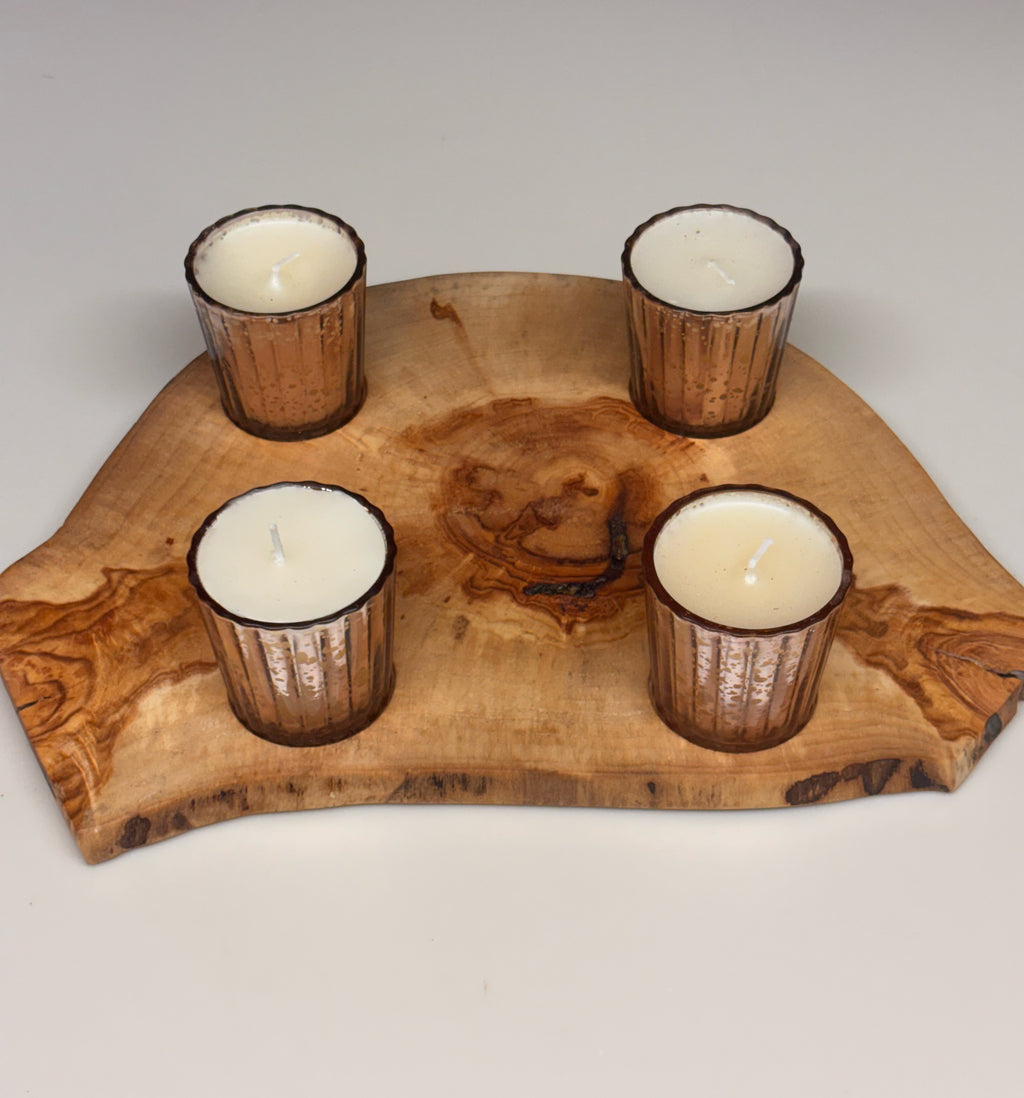 Wooden candlestick – Holder for 4 candles