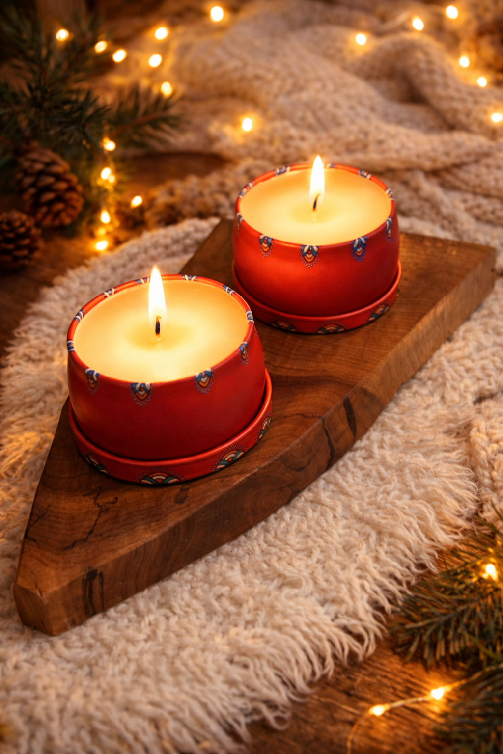 Solid Wood Double Candlestick Holder – Unique Handcrafted Piece