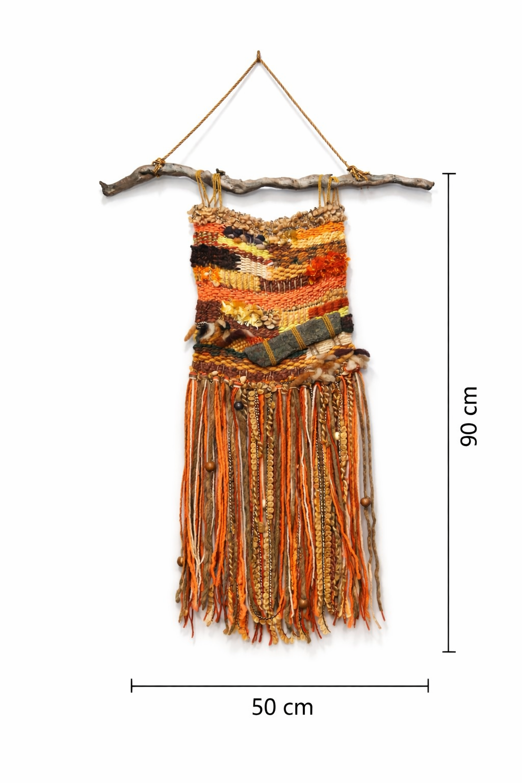 Woven wool and fiber wall decor