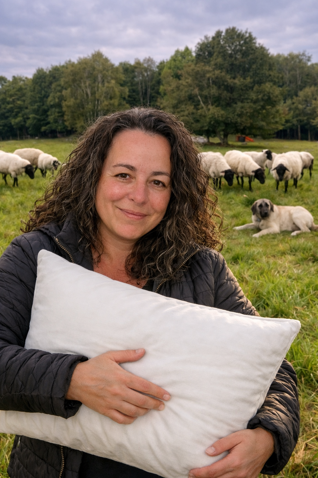 Oreiller en laine de mouton naturelle ajustable – respirant – wool pillow – Québec | WoolWood Dream