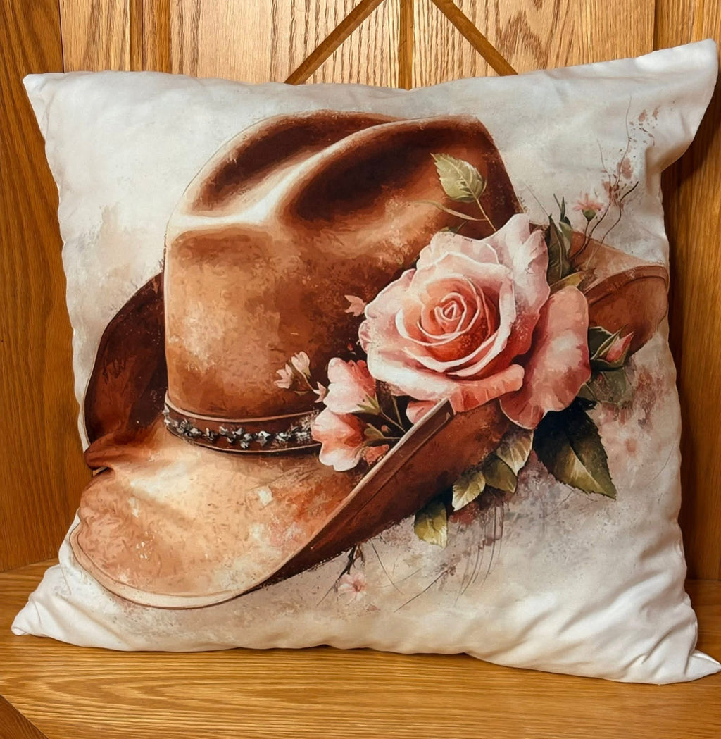 Coussin en laine de mouton naturel – décoratif country western 45 cm x 45 cm – WoolWood Dream