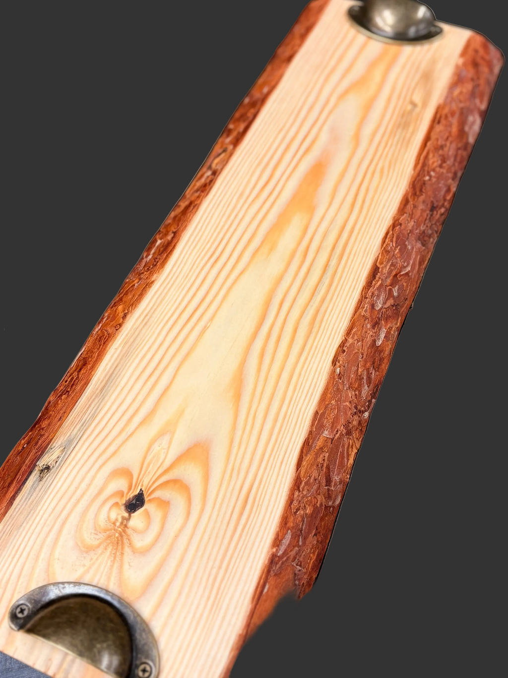 Rustic Natural Wood Serving Board with Handles – 51.5 cm x 19 cm
