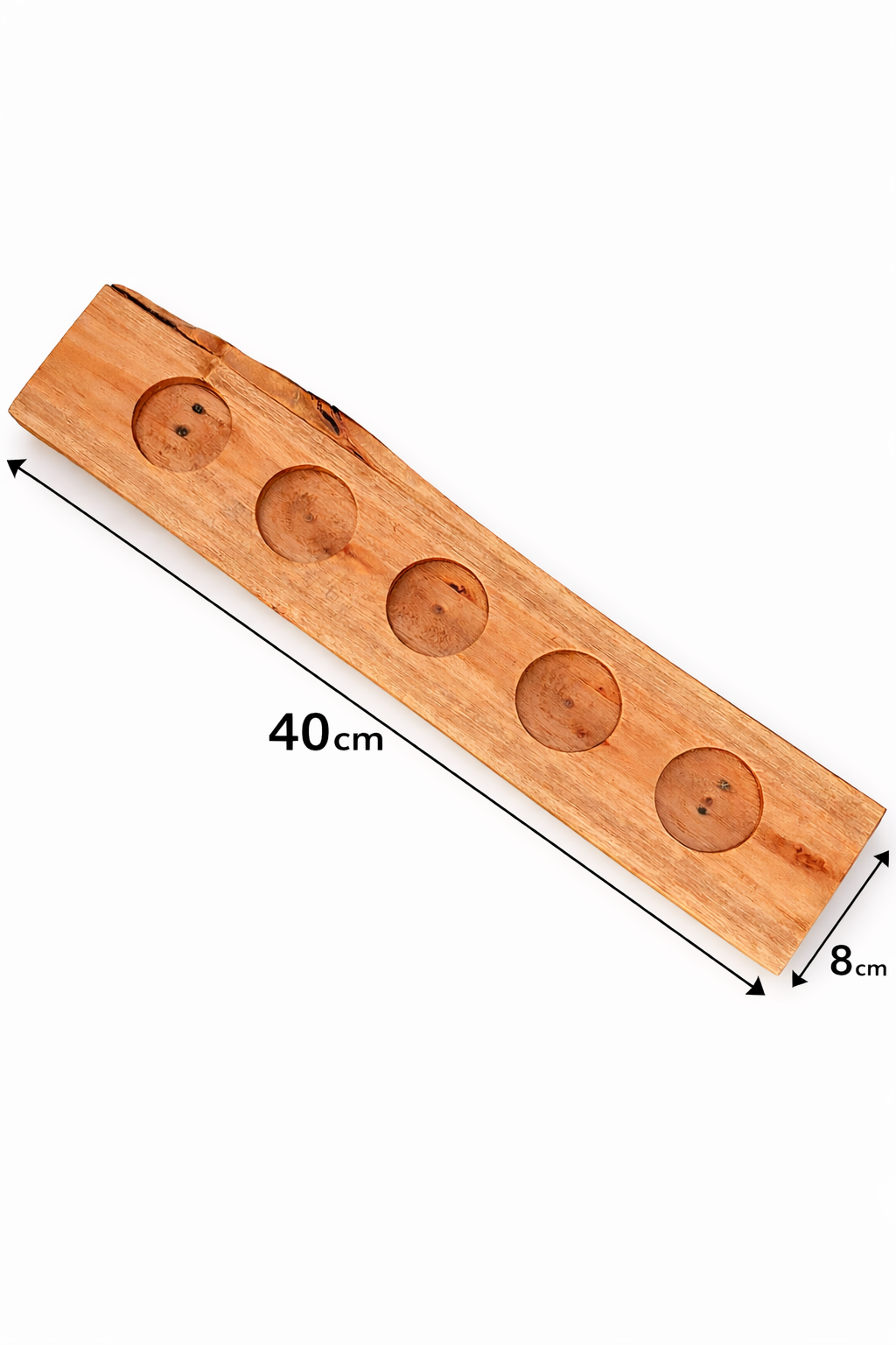 Rubberwood chandelier – handmade in Quebec / 3 or 5 candles