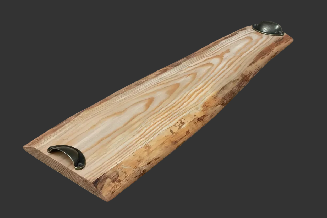 Planche de service en bois - plateau de charcuterie artisanal – 52 cm x 23 cm - WoolWood Dream