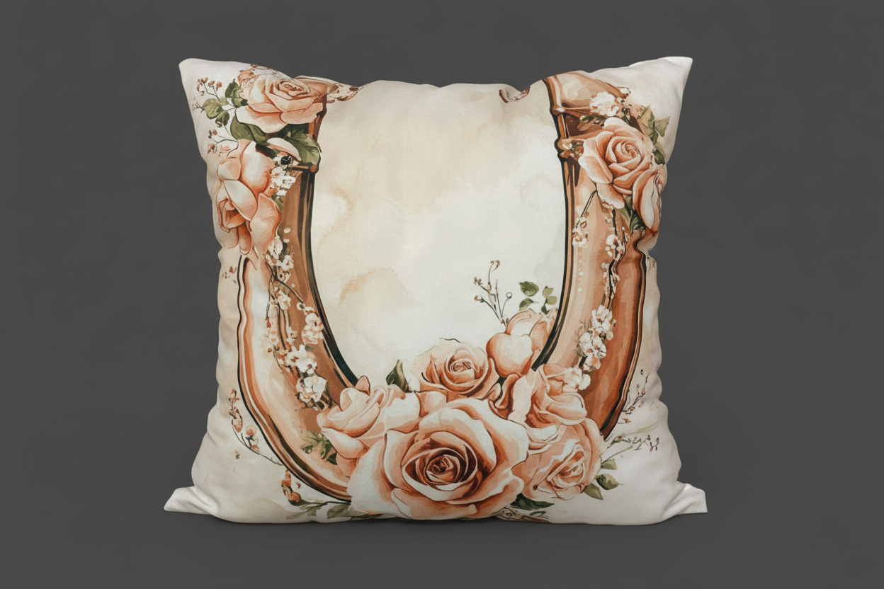 Coussin en laine de mouton naturel  – décoratif country western 45 cm x 45 cm  – WoolWood Dream