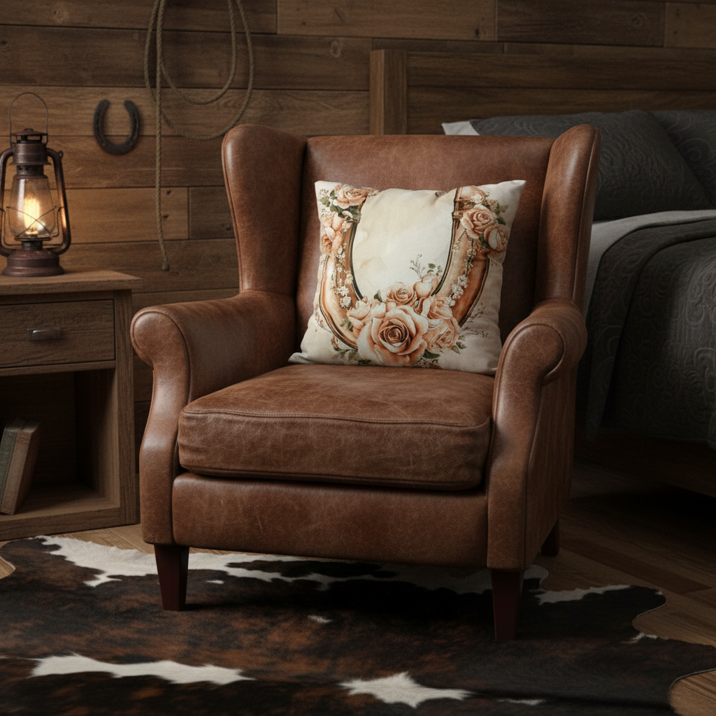 Coussin en laine de mouton naturel  – décoratif country western 45 cm x 45 cm  – WoolWood Dream