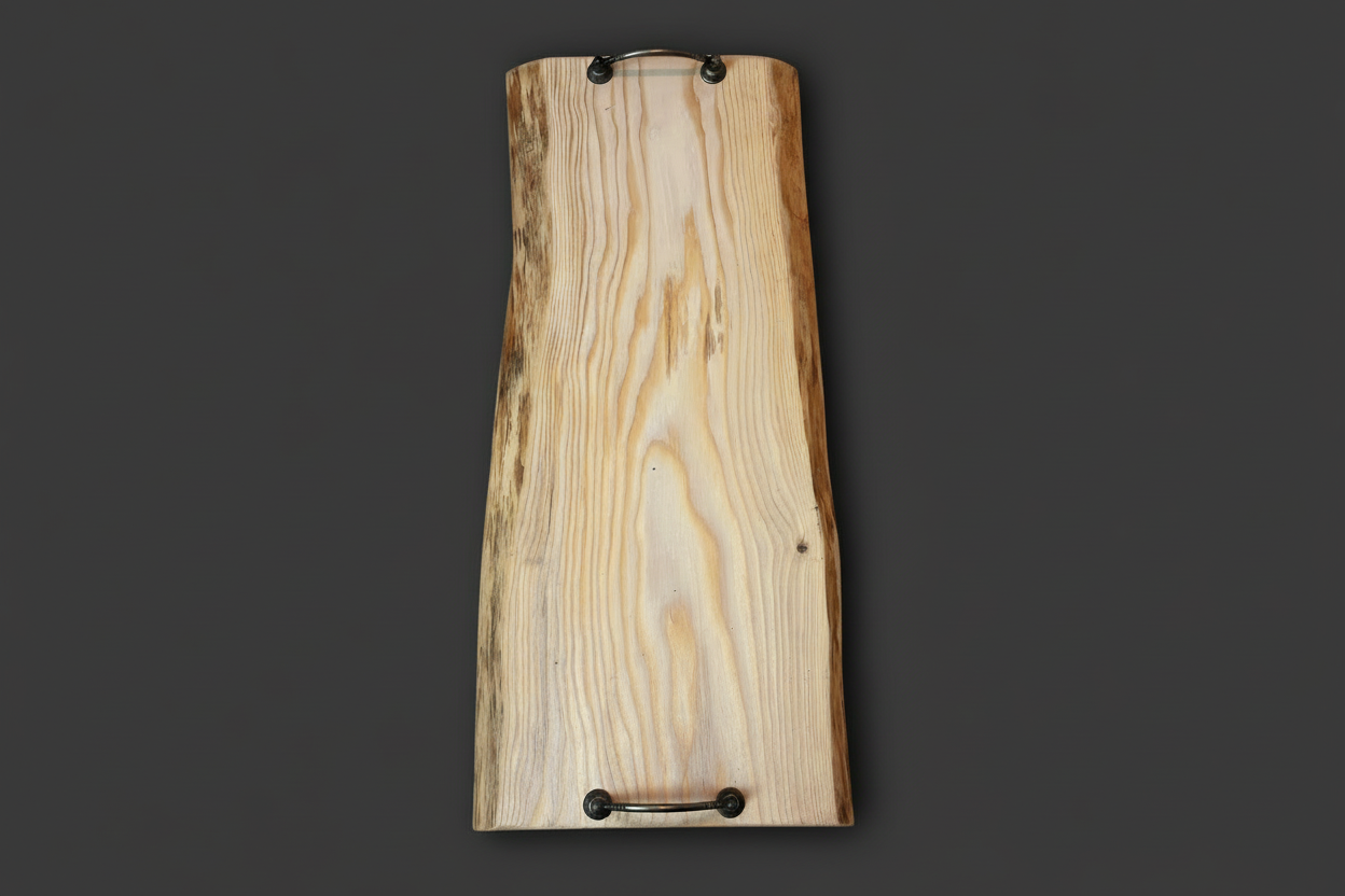Planche de service en bois - plateau de charcuterie artisanal – 52 cm x 23 cm - WoolWood Dream