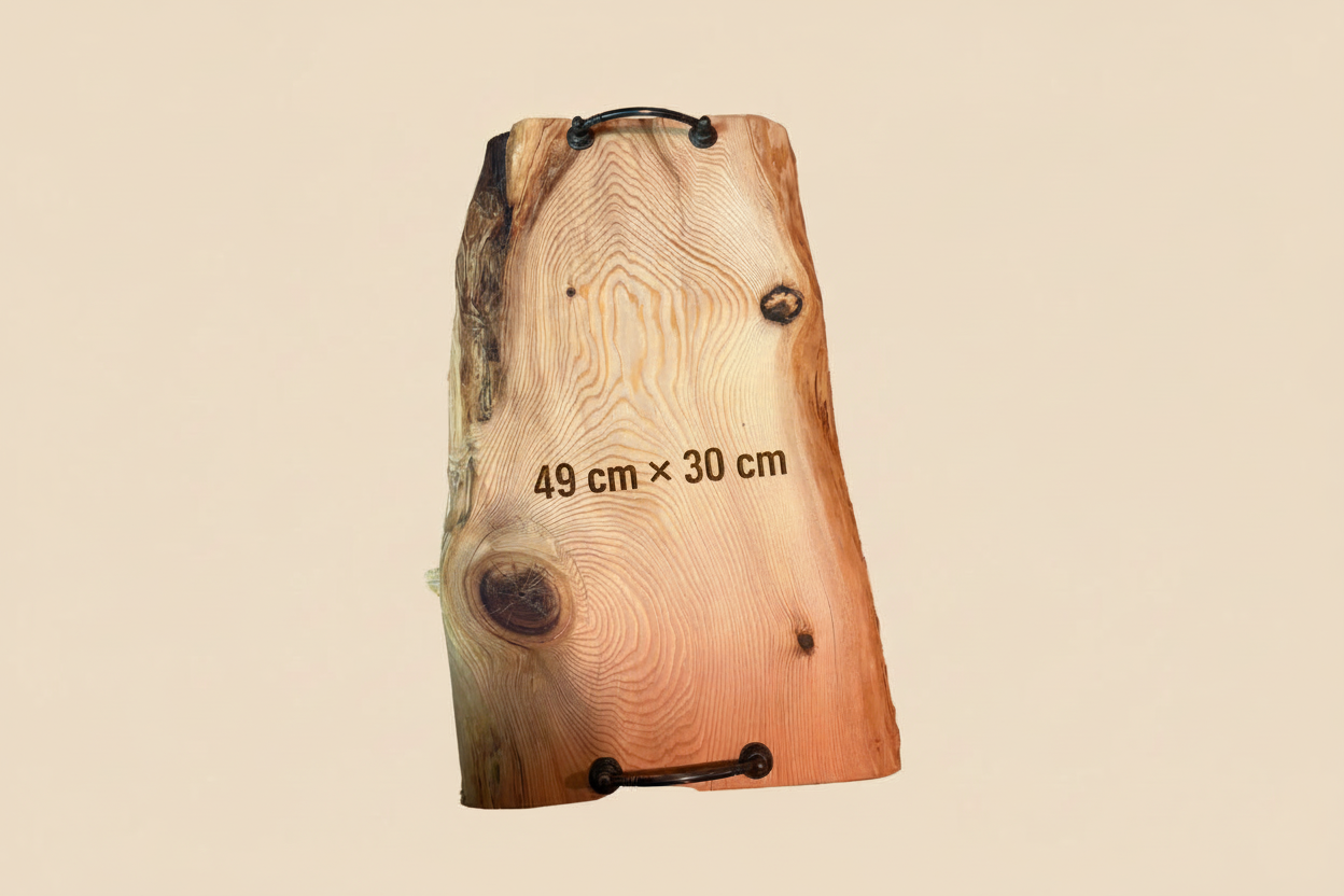 Planche de service en bois - plateau de charcuterie artisanal – 49 cm x 30 cm - WoolWood Dream