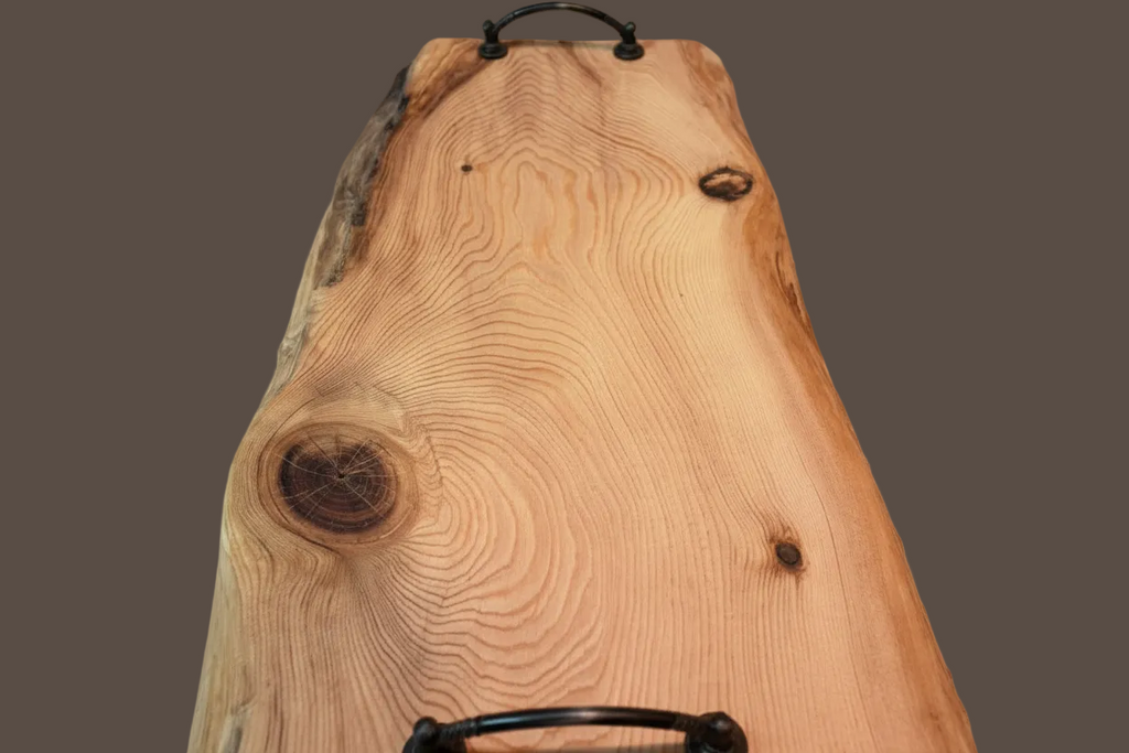 Planche de service en bois - plateau de charcuterie artisanal – 49 cm x 30 cm - WoolWood Dream