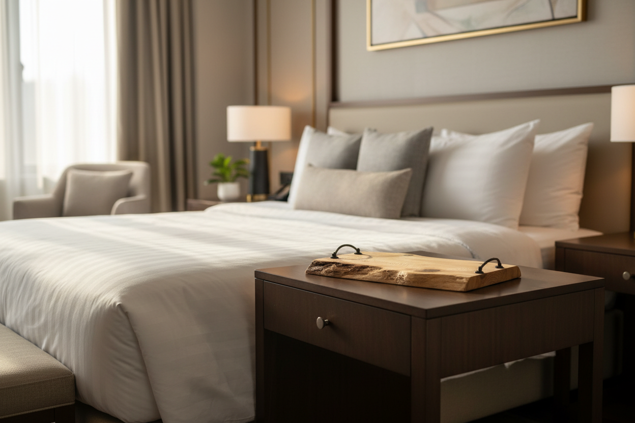 Planche de service en bois - plateau de charcuterie artisanal – 49 cm x 30 cm - WoolWood Dream