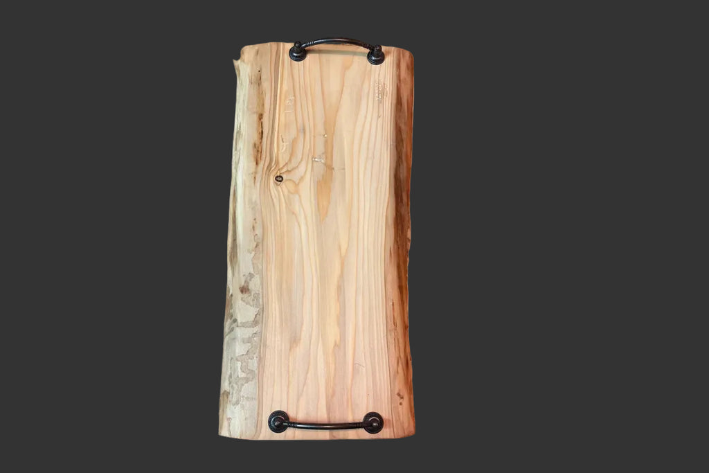 Planche de service en bois - plateau de charcuterie artisanal – 46 cm x 23 cm - WoolWood Dream
