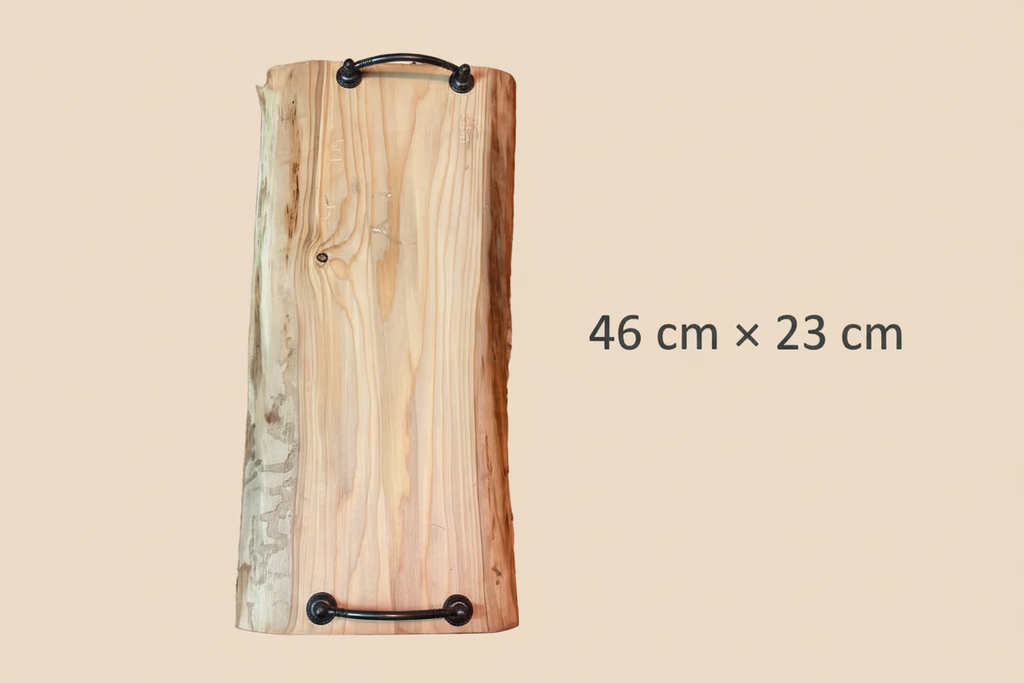 Planche de service en bois - plateau de charcuterie artisanal – 46 cm x 23 cm - WoolWood Dream