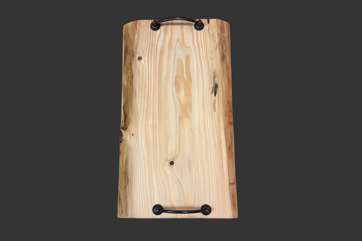 Planche de service en bois - plateau de charcuterie artisanal – 45 cm x 26 cm - WoolWood Dream