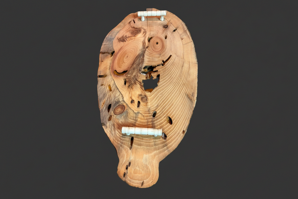 Plateau de service en bois artisanal 49 cm x 28 cm / WoolWood Dream