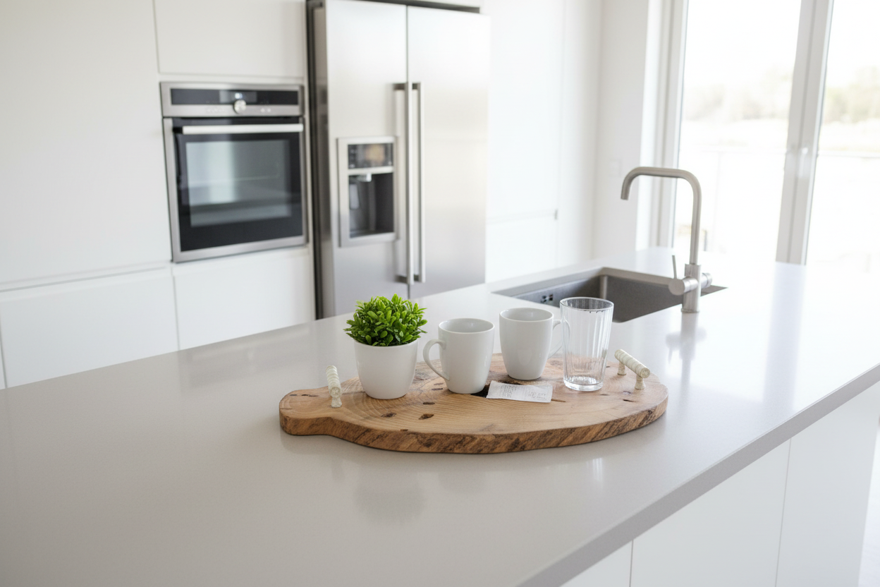 Plateau de service en bois artisanal 49 cm x 28 cm / WoolWood Dream