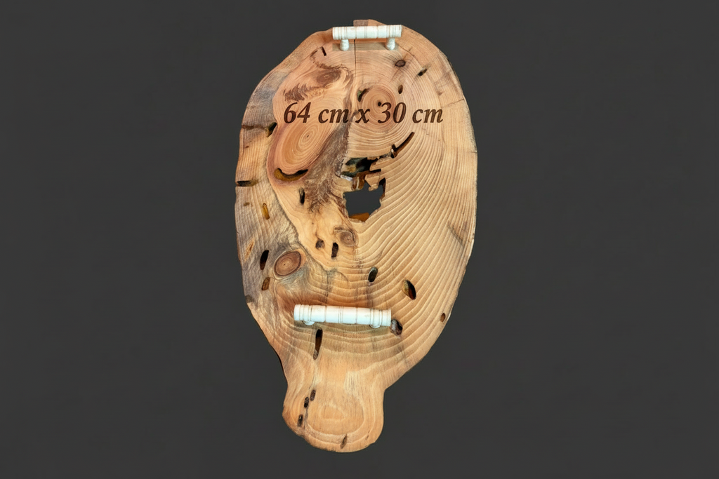 Plateau de service en bois artisanal 49 cm x 28 cm / WoolWood Dream