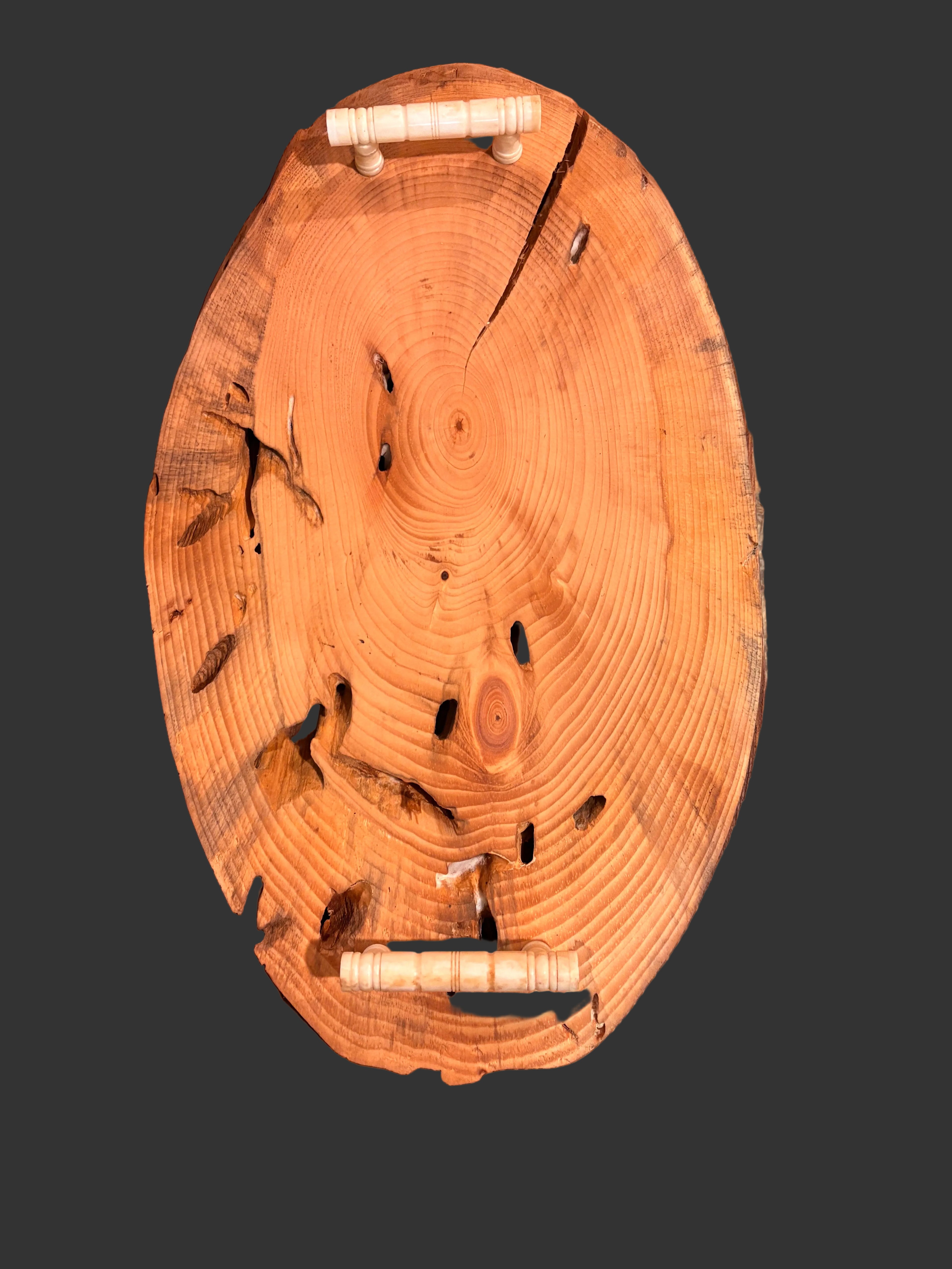 Plateau de service en bois artisanal 49 cm x 28 cm / WoolWood Dream