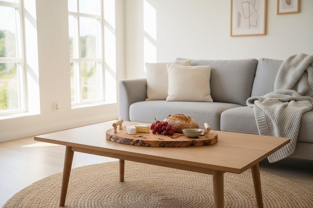 Plateau de service en bois artisanal 49 cm x 28 cm / WoolWood Dream