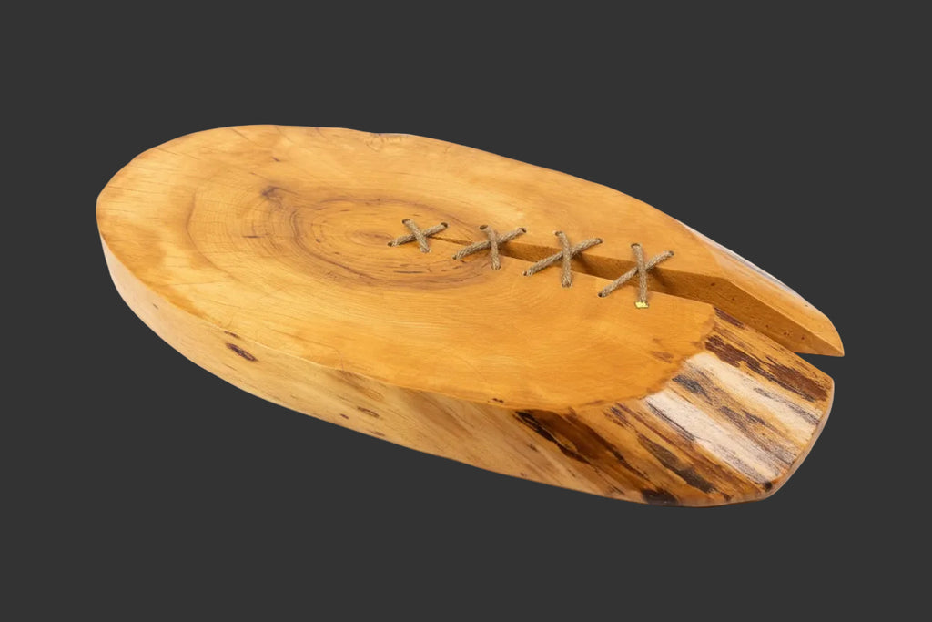 Plateau de service en bois tranche d'érable décorative artisanal 46 cm x 23 cm / WoolWood Dream
