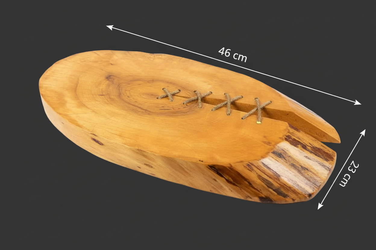 Plateau de service en bois tranche d'érable décorative artisanal 46 cm x 23 cm / WoolWood Dream
