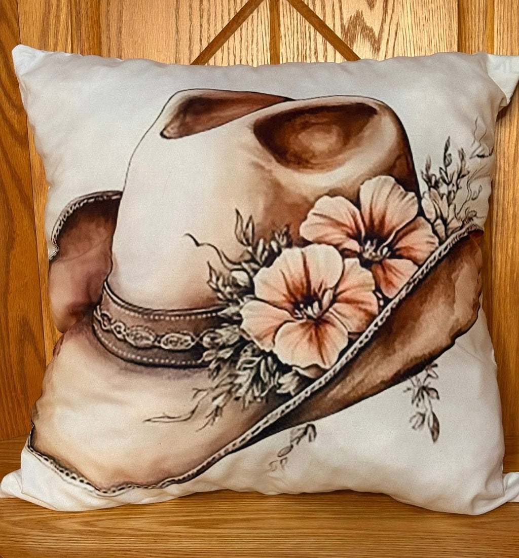 Coussin en laine de mouton naturel – décoratif country western 45 cm x 45 cm – WoolWood Dream