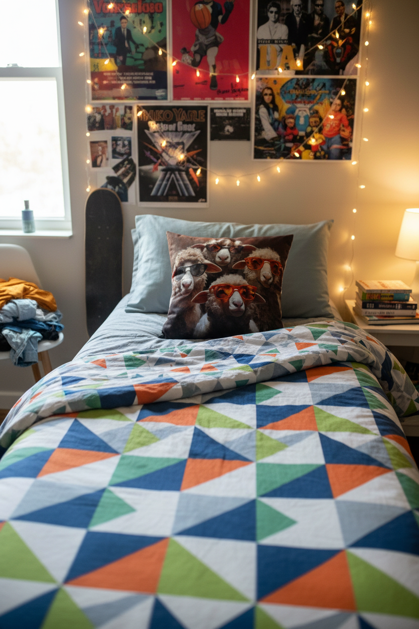🐑 Coussin décoratif en laine – Le Gang des Moutons Stylés