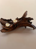Chandelier en bois de grève artisanal  – pièce unique de la Gaspésie 37 cm x 14 cm x 10 cm / WoolWood Dream