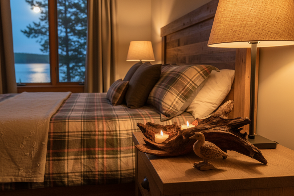 Chandelier en bois de grève artisanal  – pièce unique de la Gaspésie 37 cm x 14 cm x 10 cm / WoolWood Dream