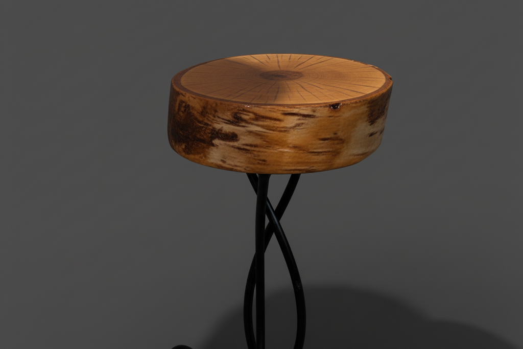 chandeliers en bois naturel et fer forgé artisanaux 66 cm x 15 cm x 15 cm / WoolWood Dream