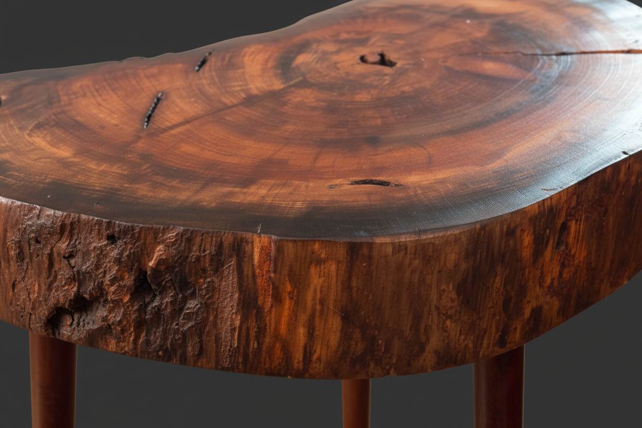 Table en bois artisanale  58.5 cm x 35.5 cm x 53 cm - pièce unique / WoolWood Dream