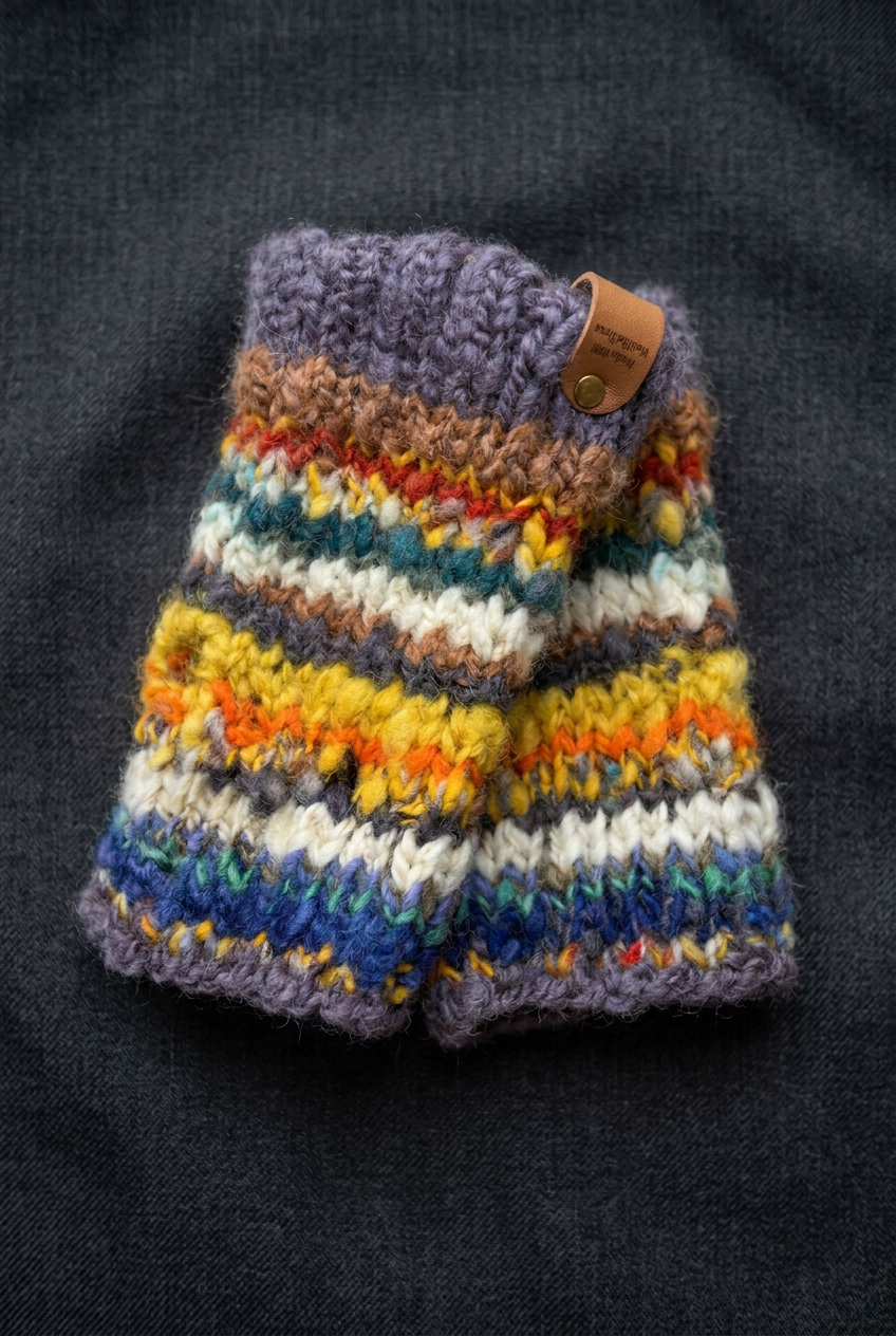 Mini-mitaines en laine – Éclat multicolore